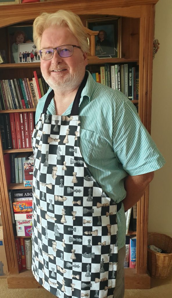 G Stuart with Chess Apron