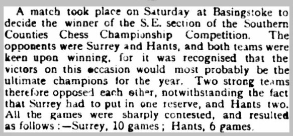 Hants v Surrey Swindon Advertiser and North Wilts Chronicle 22 Feb 1896