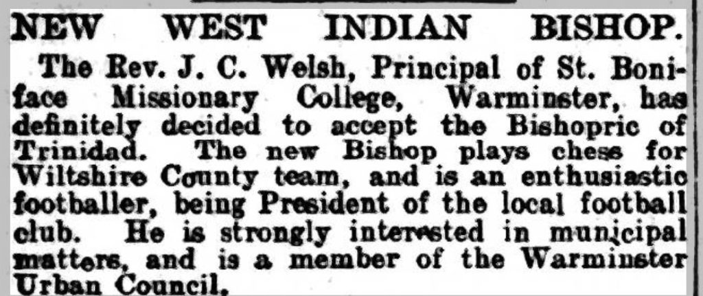 Revd JC Welsh Evening Star - Tuesday 26 July 1904