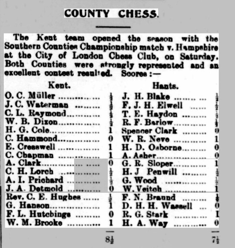 Hants Kent Nov 1909 - Sevenoaks Chronicle and Kentish Advertiser - Friday 26 November 1909