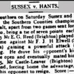 Hants vs Sussex West Sussex County Times - 4 Nov 1911