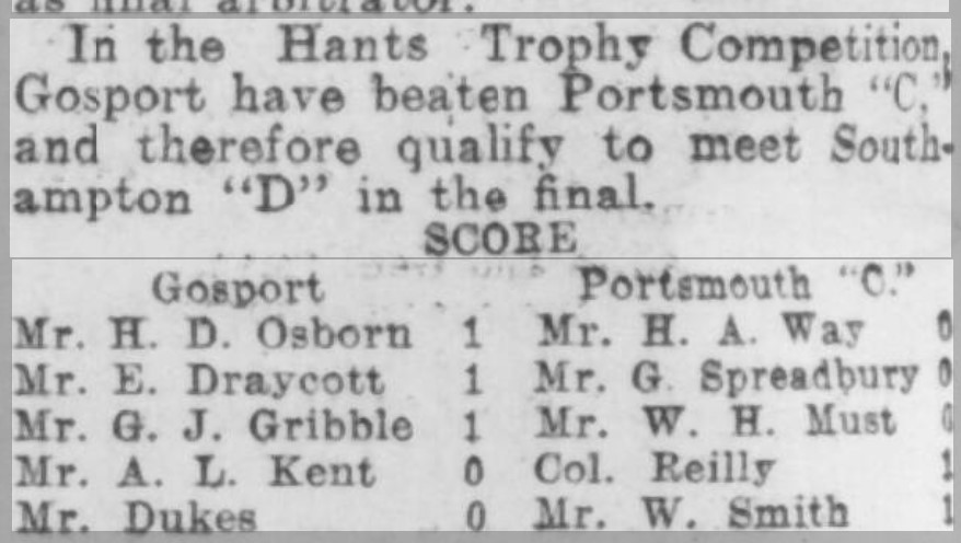 Hampshire Trophy Gosport - Portsmouth C - Hampshire Post and Southsea Observer