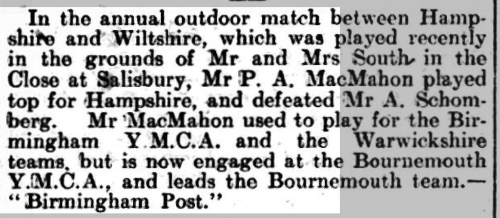 Wilts Match Linlithgowshire Gazette - Friday 12 July 1912