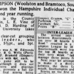 1961 Hampshire Championship Final Position - Portsmouth Evening News