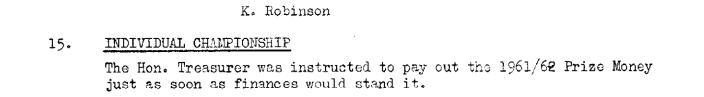 July 1962 Committee Minutes