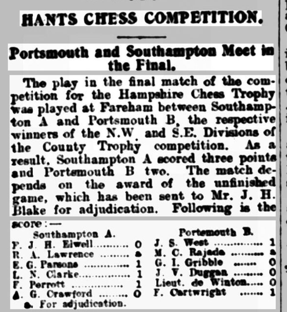 Hampshire League Final 1921 1922 Hampshire Telegraph - Friday 12 May 1922