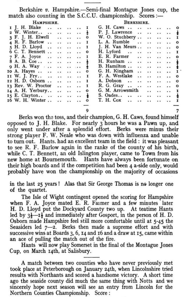 Hants vs Berkshire Feb 1925 BCM